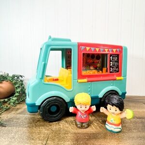 Fisher Price Little People Serve It Up Taco Food Truck Musical Vehicle w/ 2 ppl